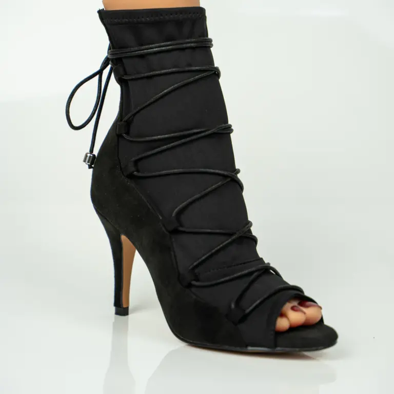 Black Open Toe Booties How To Wear With Tights And Dresses